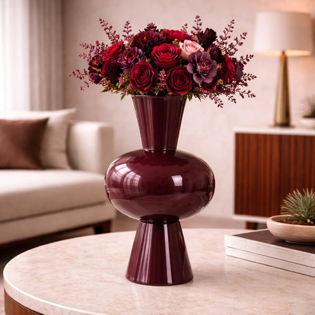   Red Conical Sphere Vase | Oroa.com