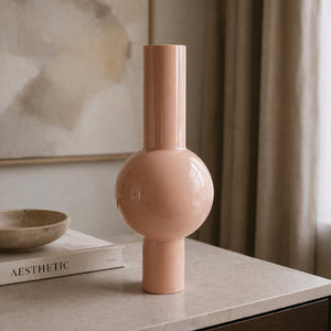   Peach Enameled Vase | Oroa.com