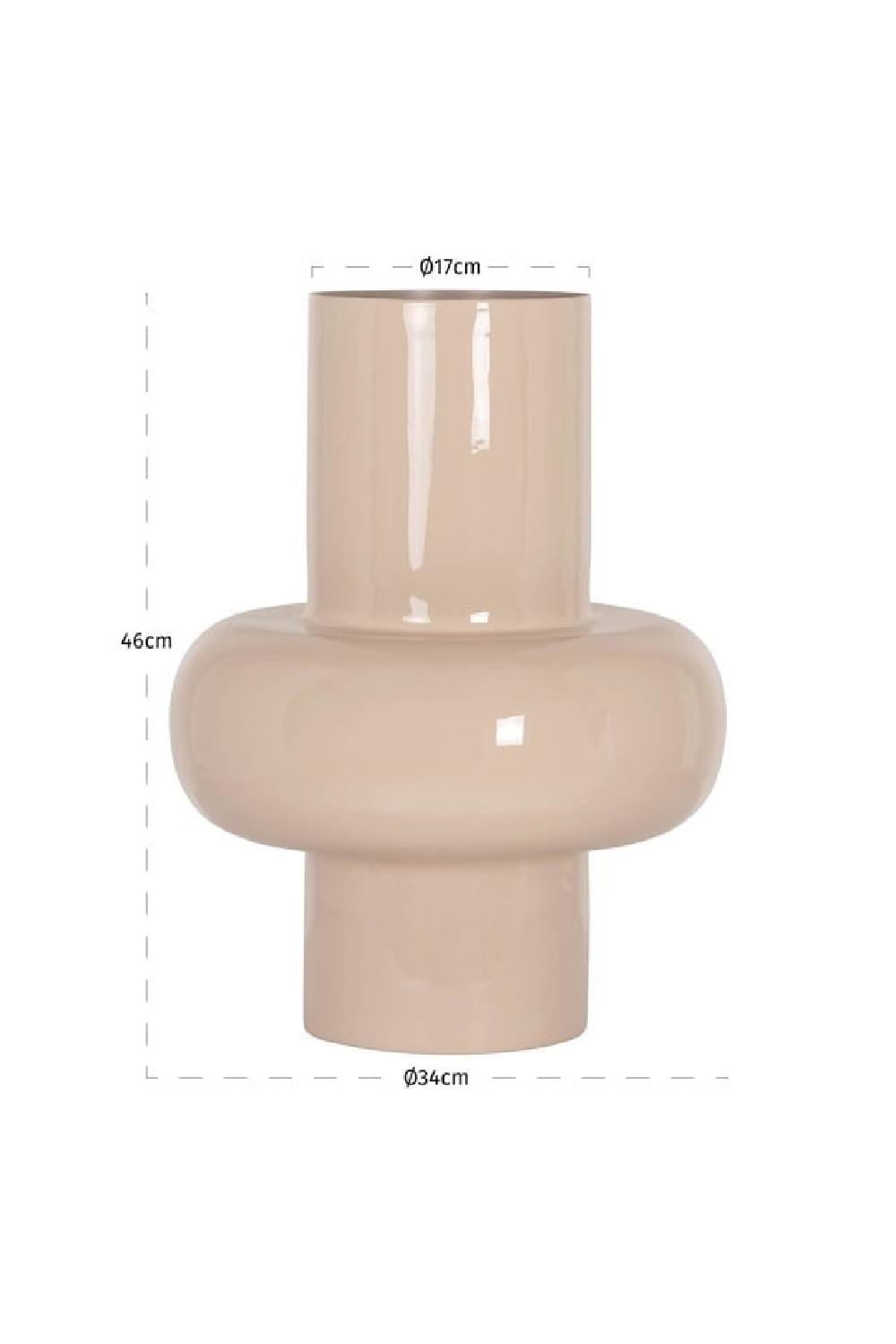 Cream Enamel Vase | Richmond Interiors Benice | Oroa.com