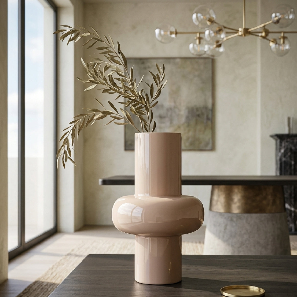   Modern European furniture - Cream Enamel Vase - www.oroa.com | Oroa.com