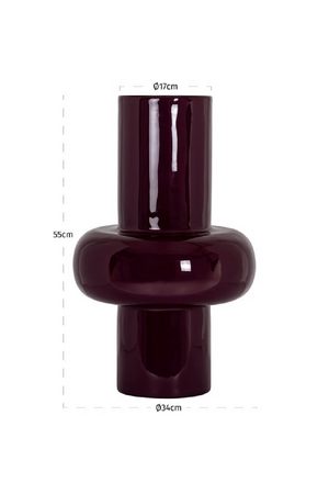 Glossy Burgundy Vase | Richmond Interiors Ashlyn | Oroa.com