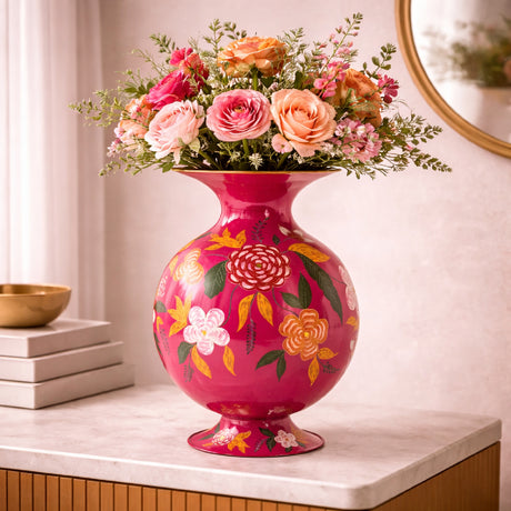   Pink Floral Vase | Oroa.com