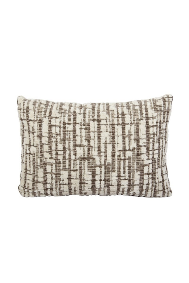 Cream Printed Rectangular Cushion | Richmond Interiors Oliv | Oroa.com