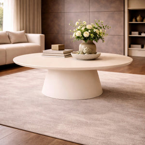   White Oval Indoor/Outdoor Dining Table | Oroa.com