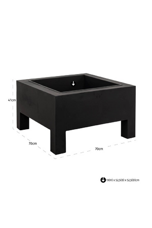 Black Square Fire Pit | Richmond Interiors Nerium | Oroa.com