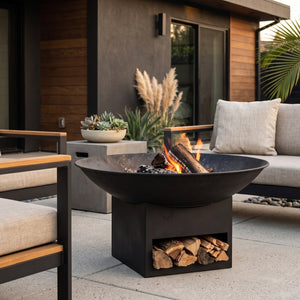   Black Iron Outdoor Fire Bowl | Oroa.com