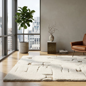   White Wool Blend Carpet | Oroa.com