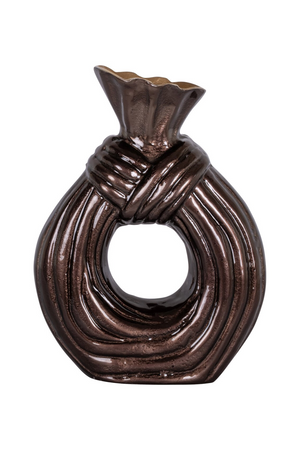 Dark Brown Aluminum Vase | Richmond Interiors Suen | Oroa.com