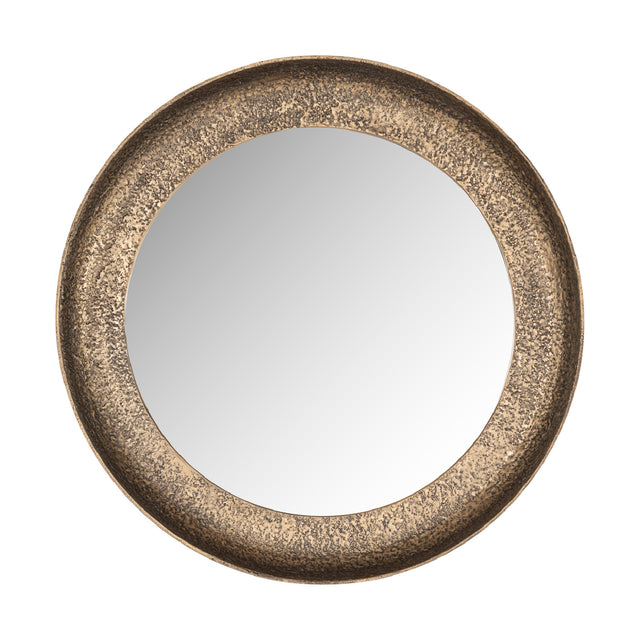 Aged Gold Round Mirror | Richmond Interiors Laraya | Oroa.com