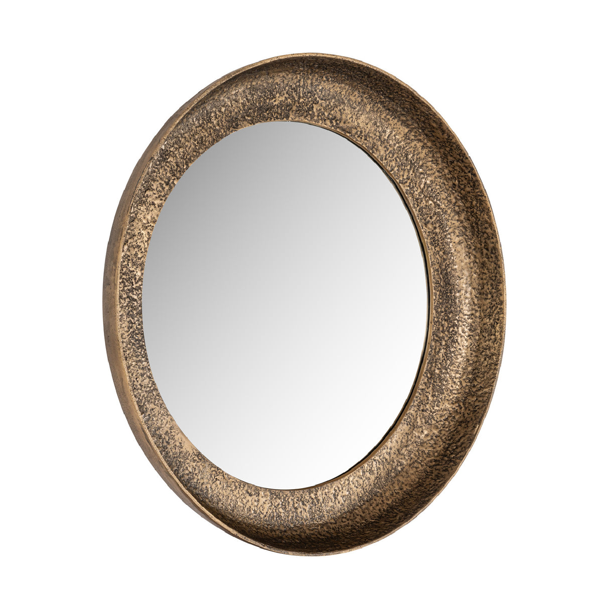   Aged Gold Round Mirror | Oroa.com