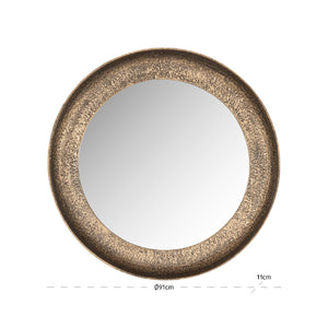   Aged Gold Round Mirror | Oroa.com