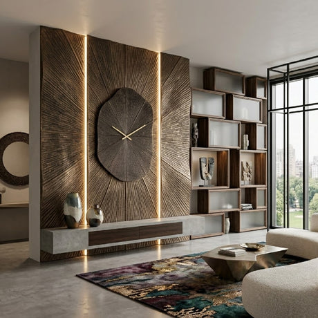 Modern European furniture - Bronze Freeform Clock - www.oroa.com