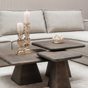   Gold Square Coffee Tables (3) | Oroa.com