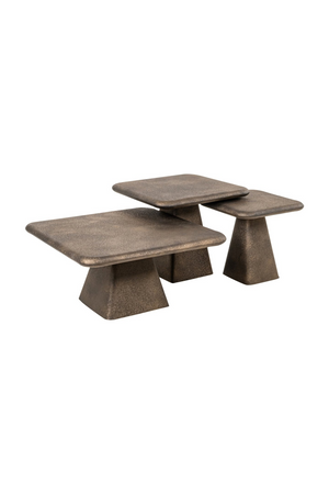 Gold Square Coffee Tables (3) | Richmond Interiors Marlie | Oroa.com