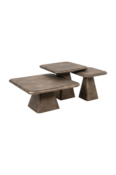 Gold Square Coffee Tables (3) | Richmond Interiors Marlie | Oroa.com