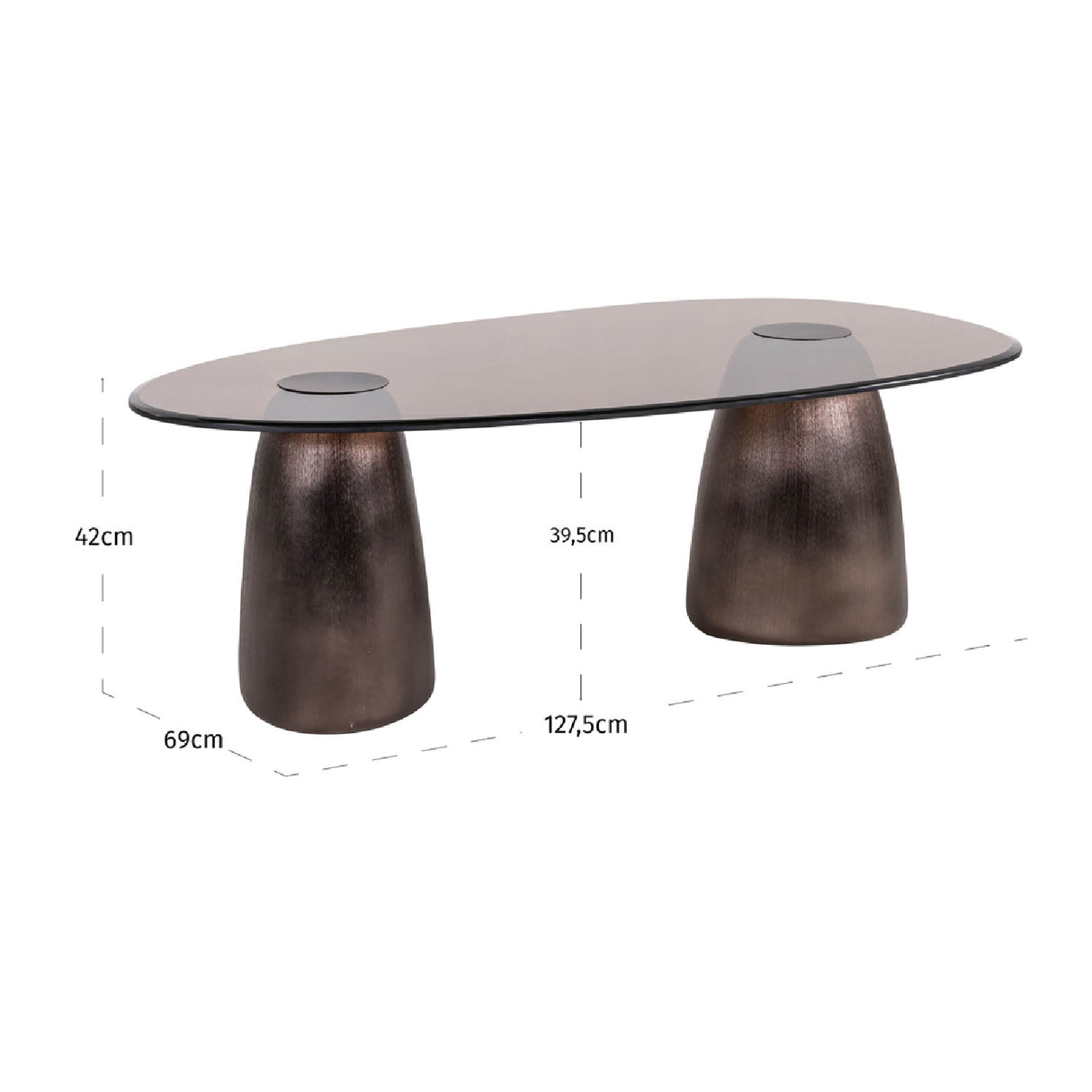   Bronze Base Coffee Table | Oroa.com
