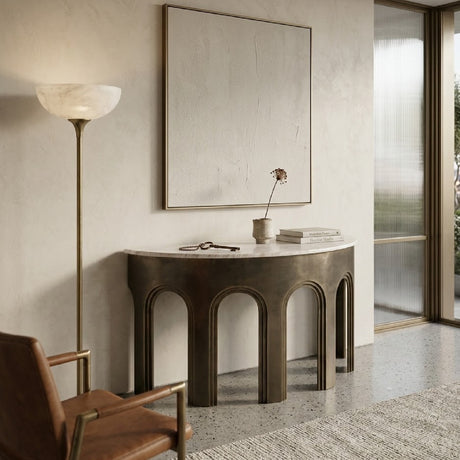   Antique Brass Arched Console Table | Oroa.com