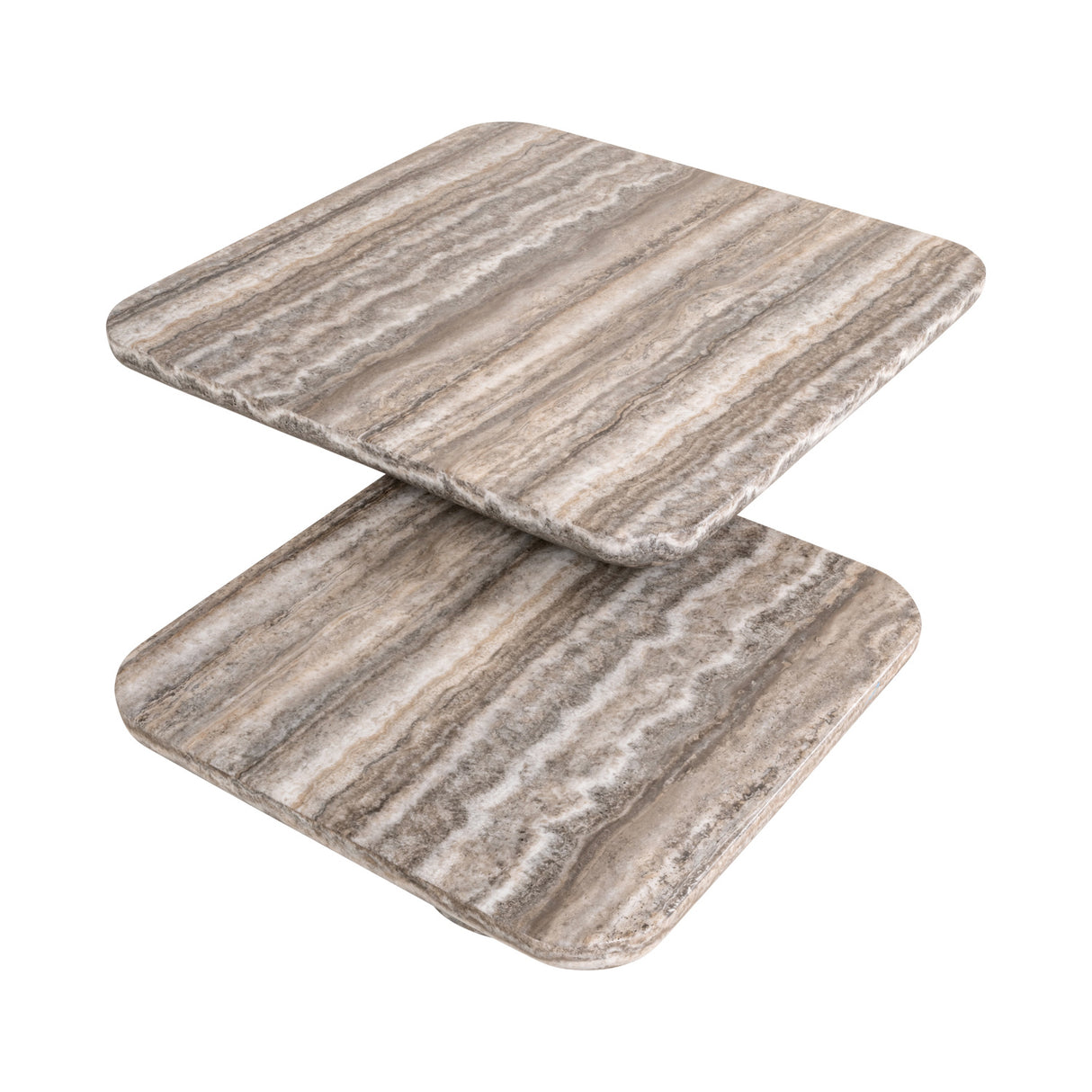   Gray Travertine Coffee Tables (2) | Oroa.com