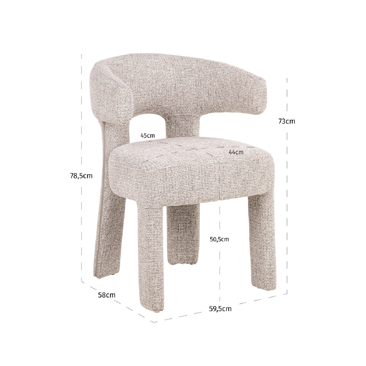   Fully-Upholstered Dining Chair | Oroa.com