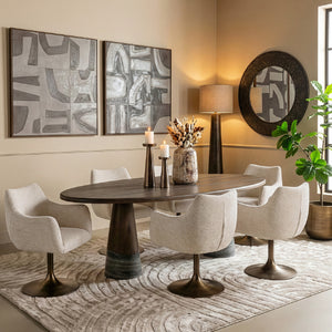   Modern European furniture - Upholstered Dining Swivel Chair - www.oroa.com | Oroa.com