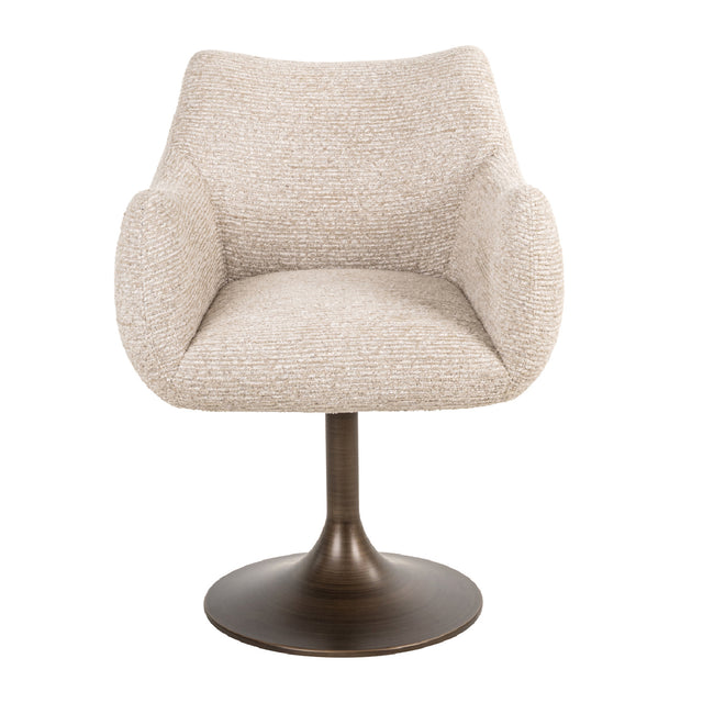 Modern European furniture - Upholstered Dining Swivel Chair - www.oroa.com