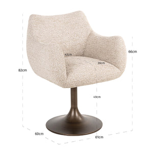   Modern European furniture - Upholstered Dining Swivel Chair - www.oroa.com | Oroa.com