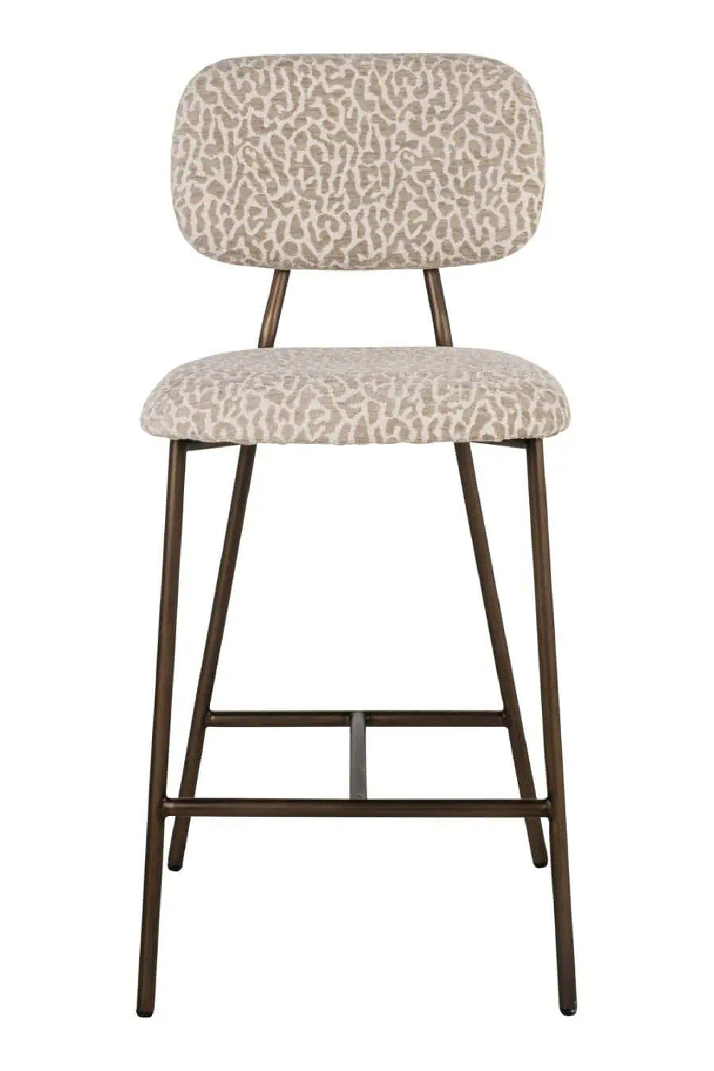 Beige Leopard Print Counter Stools (2) | Richmond Interiors Xenia | Oroa.com