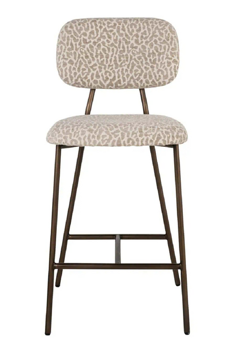 Beige Leopard Print Counter Stools (2) | Richmond Interiors Xenia | Oroa.com