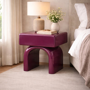   Modern European furniture - Modern Arched 1-Drawer Nightstand - www.oroa.com | Oroa.com