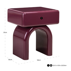   Modern European furniture - Modern Arched 1-Drawer Nightstand - www.oroa.com | Oroa.com