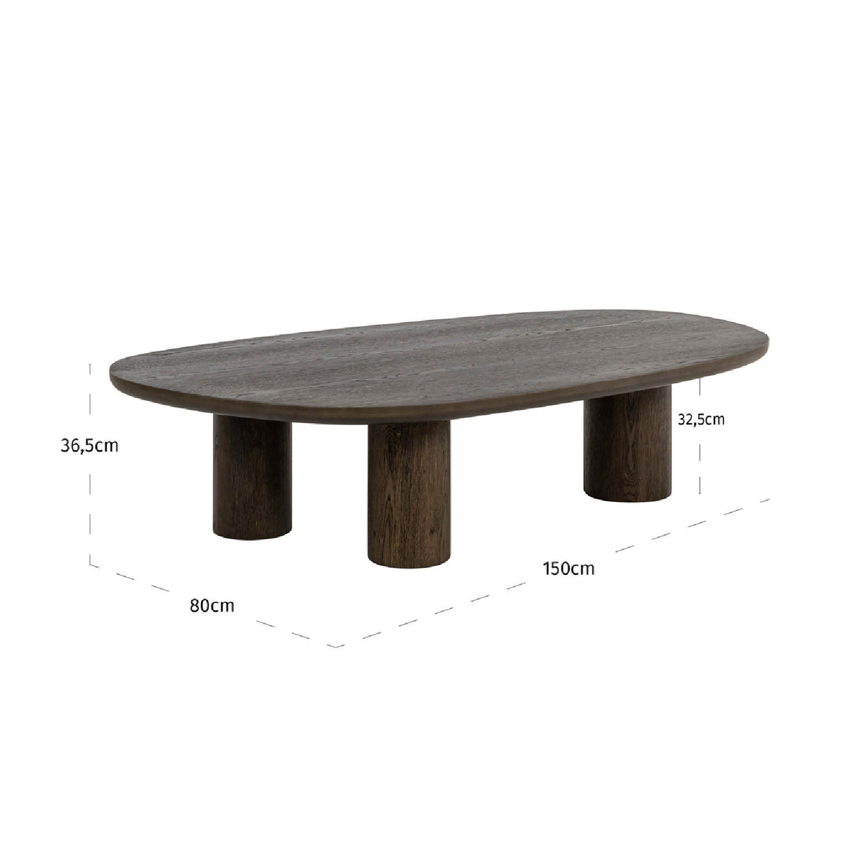   Organic-Shaped Wooden Coffee Table | Oroa.com