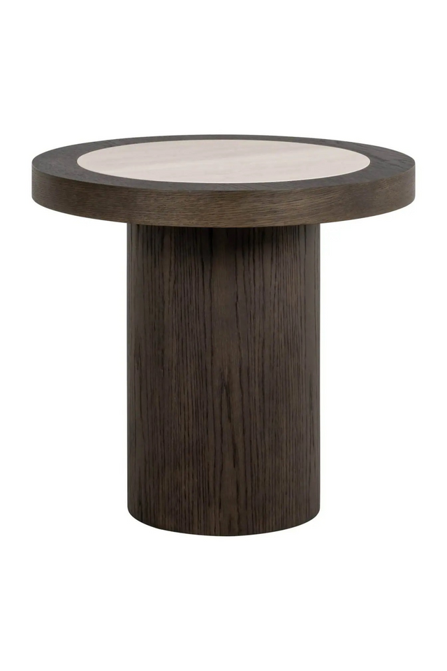 Brown Oak Round End Table | Richmond Interiors Nando | Oroa.com