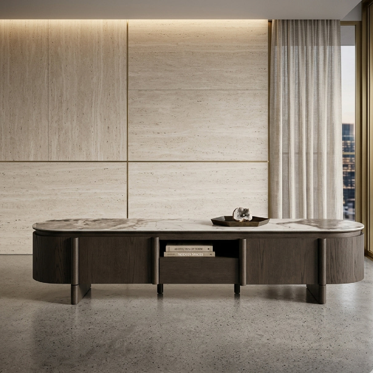   Brown Oak TV Cabinet | Oroa.com