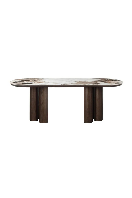 Brown Ceramic Oval Dining Table | Richmond Interiors Langford | Oroa.com