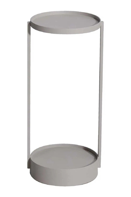Round Beige Outdoor End Table | Richmond Interiors Reed | Oroa.com