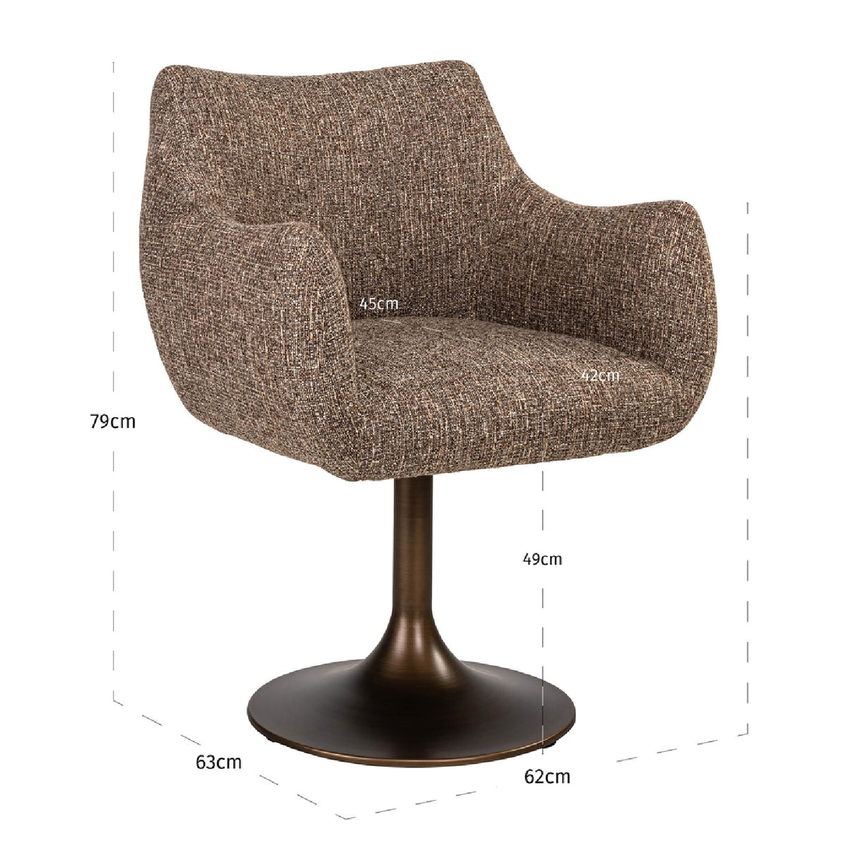   Modern European furniture - Upholstered Dining Swivel Chair - www.oroa.com | Oroa.com