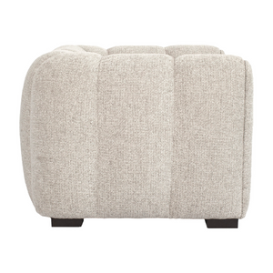 Modern European furniture - Cream Channeled Lounge Chair - www.oroa.com