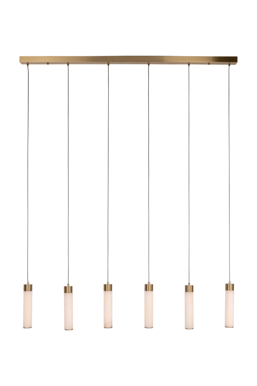 Modern European furniture - 6-Light Alabaster Linear Chandelier - www.oroa.com