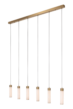 Modern European furniture - 6-Light Alabaster Linear Chandelier - www.oroa.com