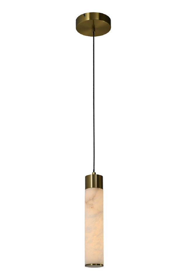 Modern European furniture - White Tubular Alabaster Chandelier - www.oroa.com
