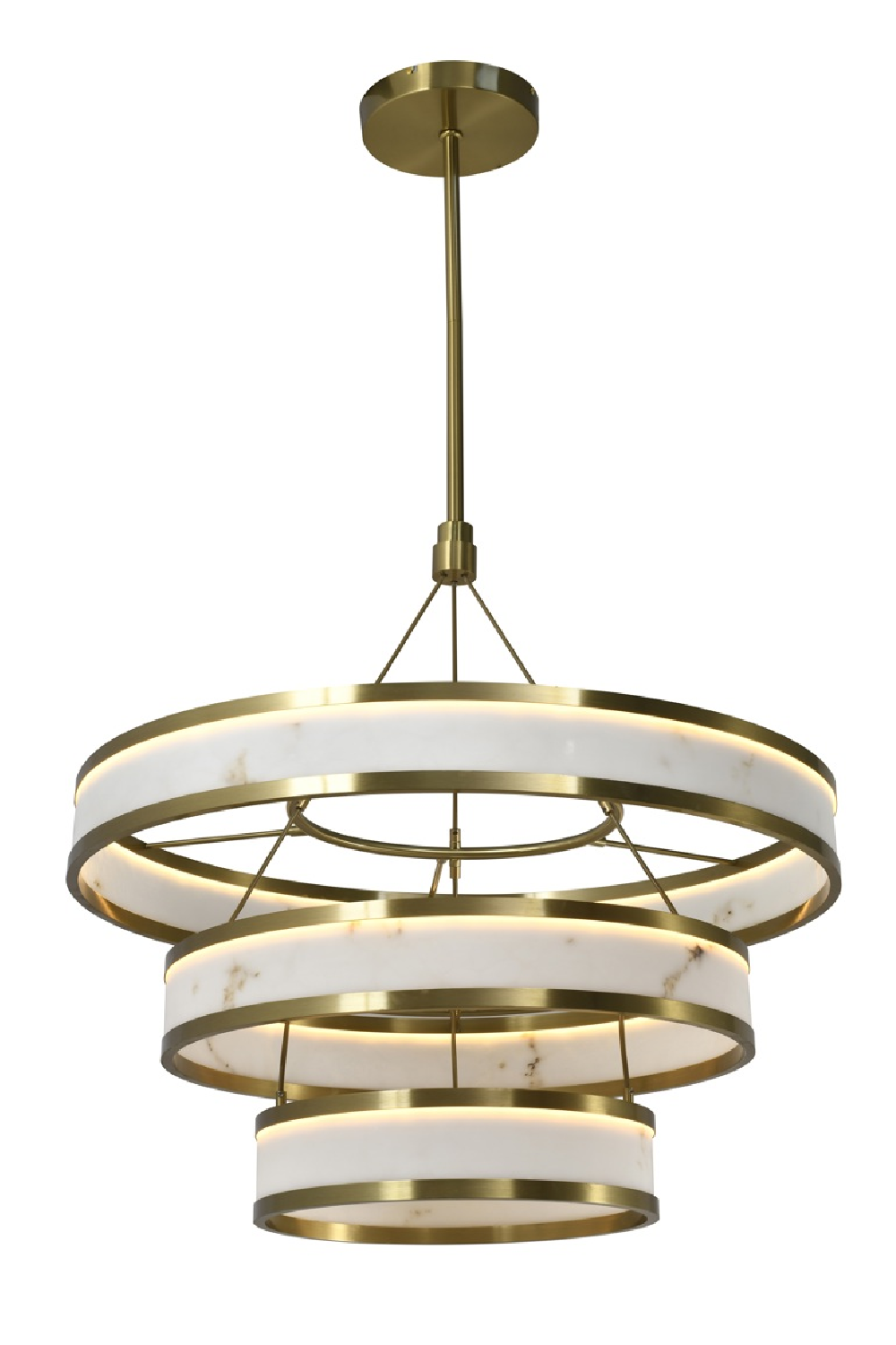 Modern European furniture - Alabaster Inspired Rings Chandelier - www.oroa.com