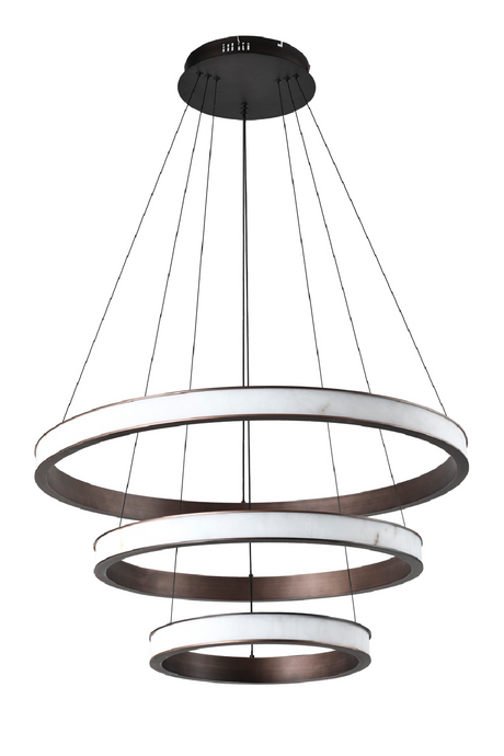 Modern or European furniture - Antique Brass Rings Chandelier - link to oroa.com