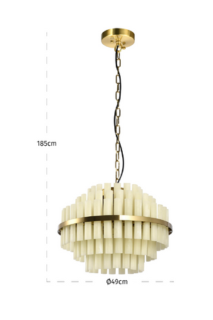 Modern or European furniture - White Alabaster Inspired Chandelier - link to oroa.com