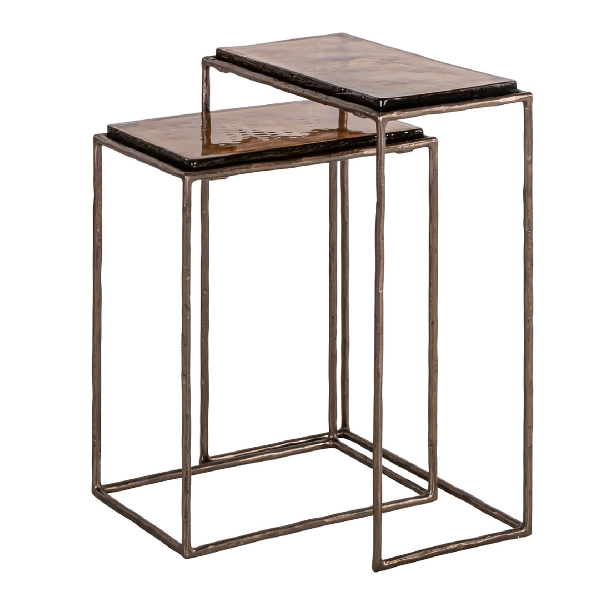   Modern European furniture - Bronze End Table Set (2) - www.oroa.com | Oroa.com