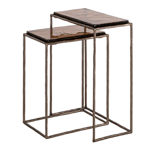   Modern European furniture - Bronze End Table Set (2) - www.oroa.com | Oroa.com