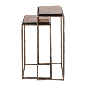   Modern European furniture - Bronze End Table Set (2) - www.oroa.com | Oroa.com