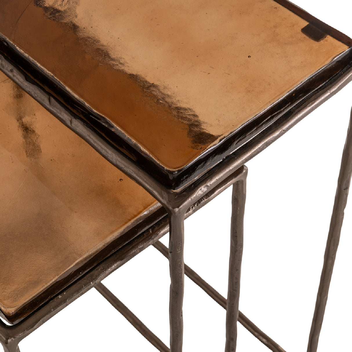   Modern European furniture - Bronze End Table Set (2) - www.oroa.com | Oroa.com