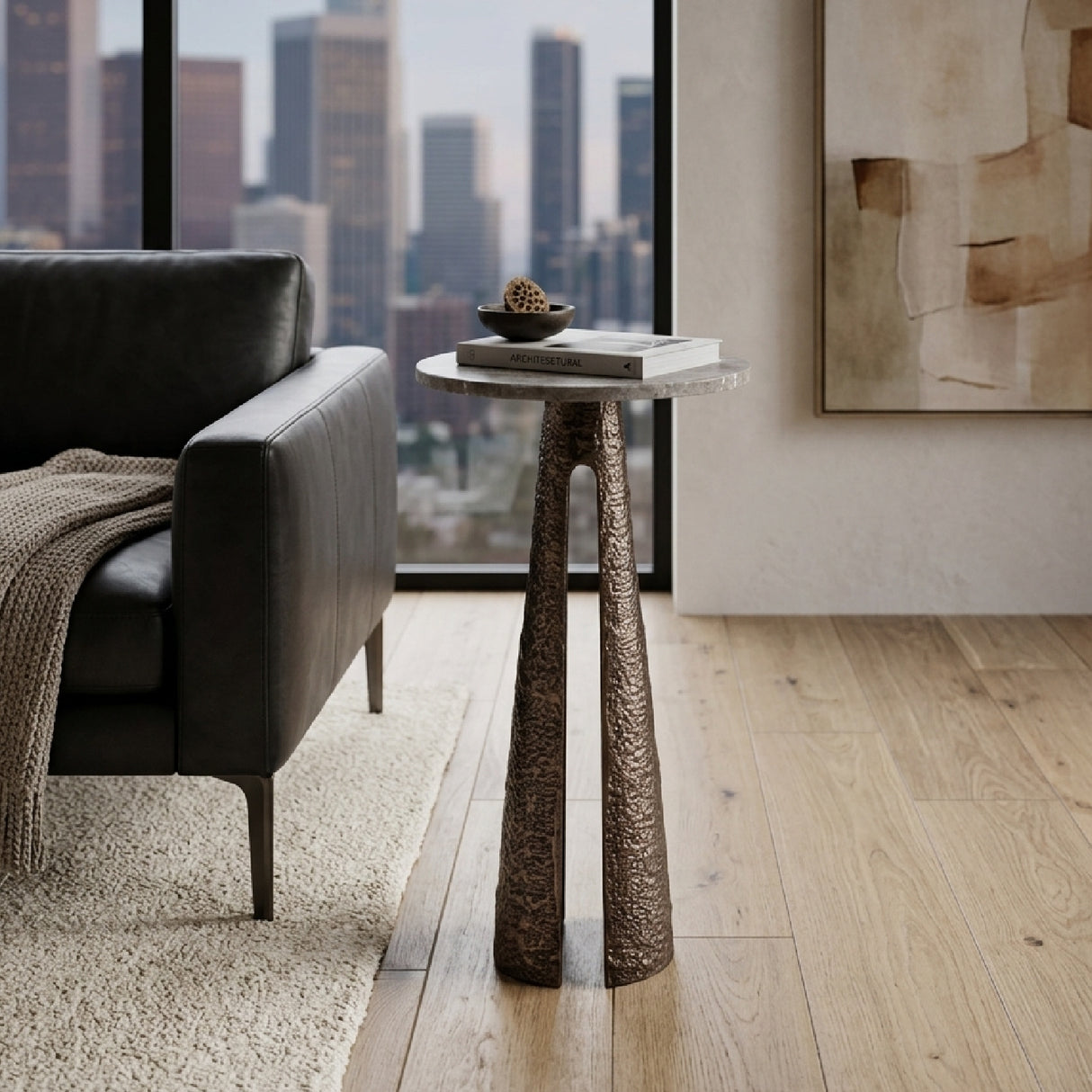   Modern European furniture - Bronze Base End Table - www.oroa.com | Oroa.com