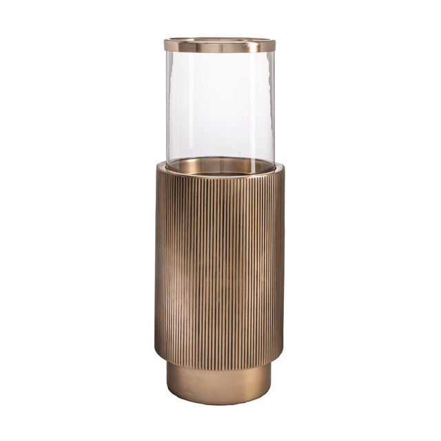 Modern European furniture - Antique Brass Cylindrical Hurricane - www.oroa.com
