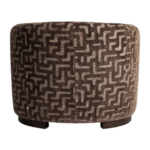   Contract furniture - Brown Patterned Curved Lounge Chair - www.oroa.com | Oroa.com
